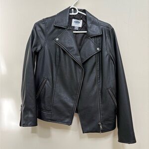 Old Navy Black Leather Jacket